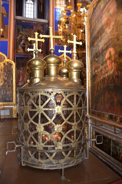 King-lykta?? Jul-katedralen i Suzdal Kreml, gyllene ring av Ryssland. — Stockfoto