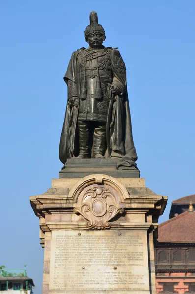 Monument voor de koning in kathmandu, Nepal — Stockfoto