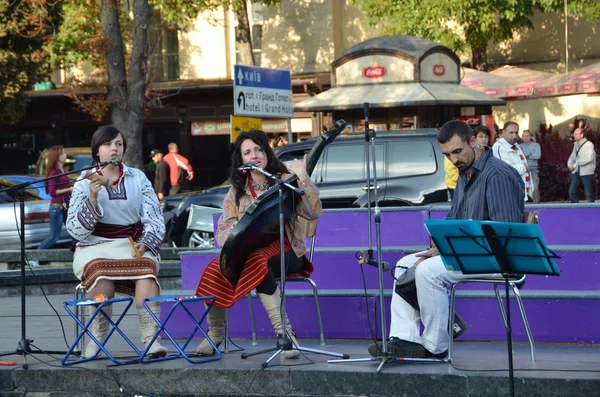Musicisti sulla piazza della Cattedrale a Leopoli, Ucraina — Foto Stock