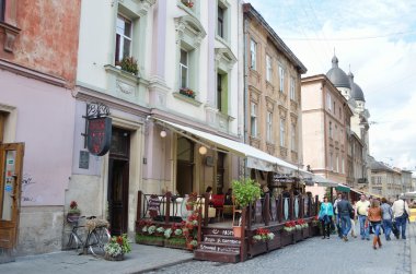 Panorama Lviv Güz, Ukrayna.