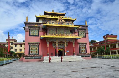 Katmandu, Nepal nyingmapa buddist monastery yakınındaki bodnath stupa