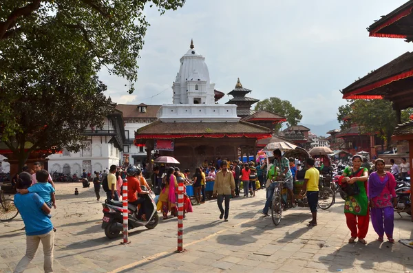 Nepál, kathmandu, darbar náměstí. — Stock fotografie