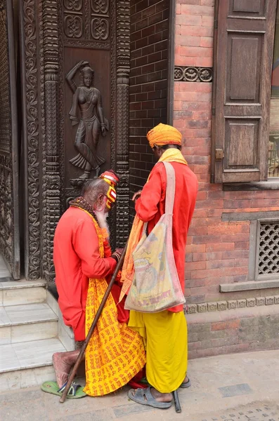 Wandering Sadhu in Kathmandu, Nepal — Stock Photo, Image