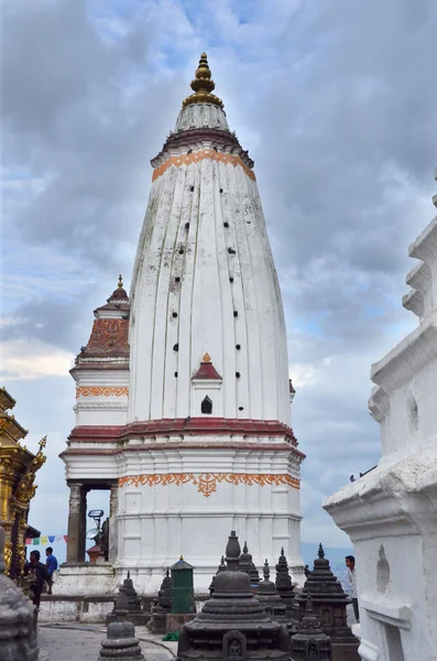 Nepal, kathmandu, die Tempelanlage von svfyambunath (Affenhügel)) — Stockfoto