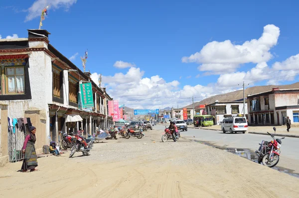Πόλη του tingri, Θιβέτ, 4250 μέτρα πάνω από τη στάθμη της θάλασσας — Φωτογραφία Αρχείου
