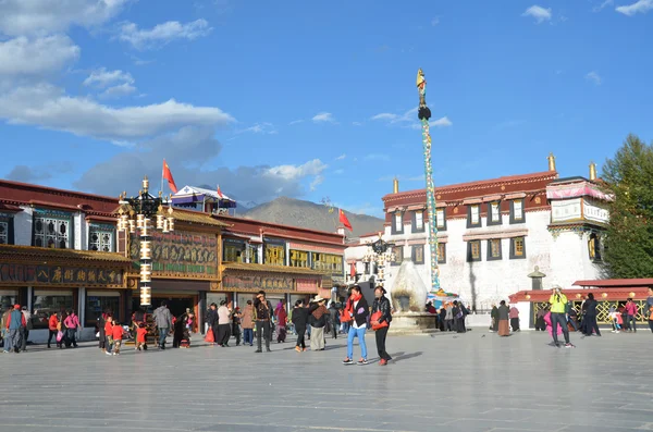 Tibet, Lhasa, il primo tempio buddista in Tibet, il Jokhang — Foto Stock