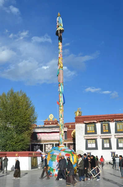 티벳, 라싸, 티베트는 jokhang의 최초의 불교 사원 — 스톡 사진