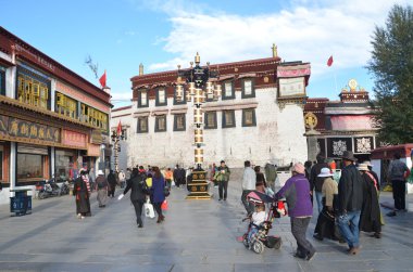 Tibet, lhasa, tibet, jokhang ilk Budist tapınağı