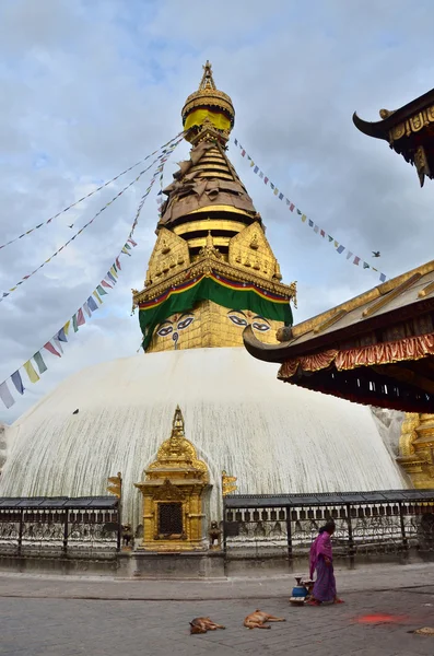 Estupa de swayambhunath Nepal, kathmandu, — Fotografia de Stock