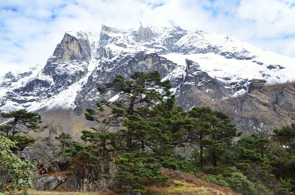 Paysages de Khumbu, Khumbila est la montagne sainte de sherpas, Népal, Himalaya — Photo