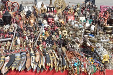 Nepal-Katmandu, bastinpur kare, sokak ticaret.