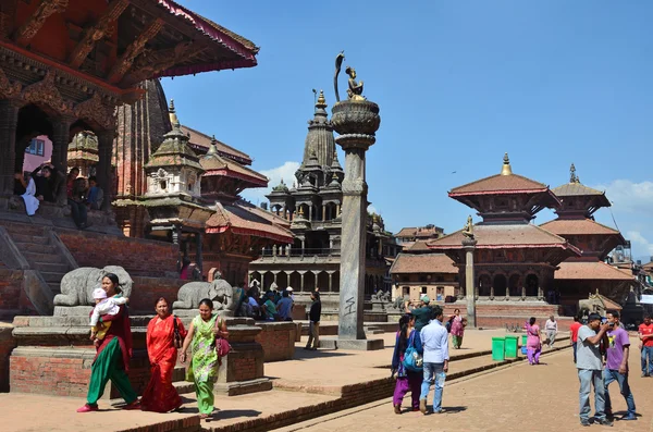 尼泊尔，帕坦、 杜巴广场 — 图库照片