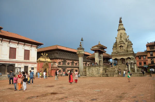 Nepál, Bhaktapuru, durbar náměstí — Stock fotografie