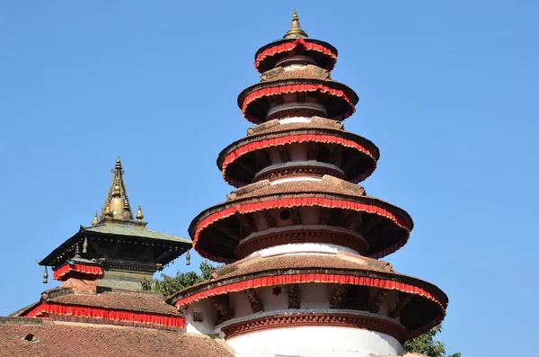 Nepal, utsikt över Katmandu, tak av Royal Palace Hanuman Dhoka — Stockfoto