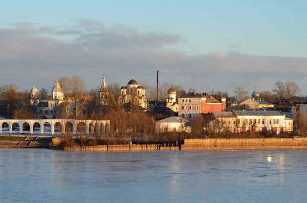 Veliky Novgorod, Yaroslav's Court in winter — Stock Photo, Image