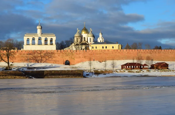 겨울에 노브고로트의 크렘린 — 스톡 사진