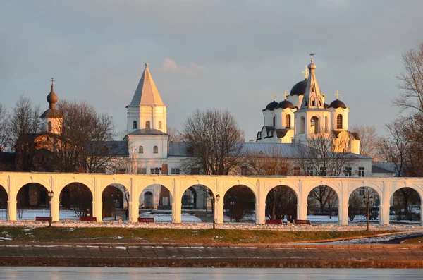 Russia, Novgorod, Yaroslav's Court in winter — Stock Photo, Image