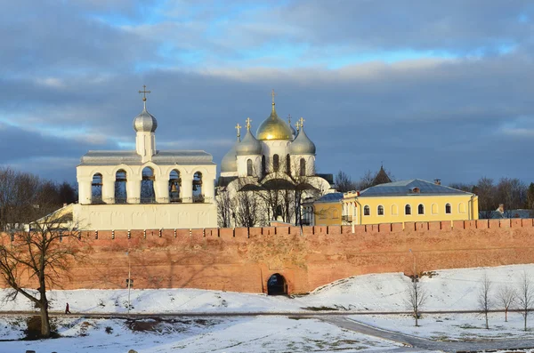 Кремль в Новгороде зимой — стоковое фото