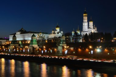 Moskova'daki kremlin, gece