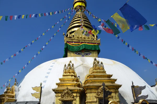 Népal, Katmandou, f ancien stupa Swayambhunath — Photo