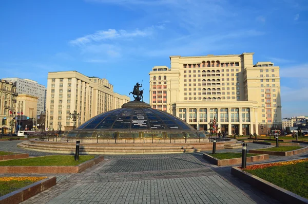 Moscow, Manezhnaya square — Stock Photo, Image