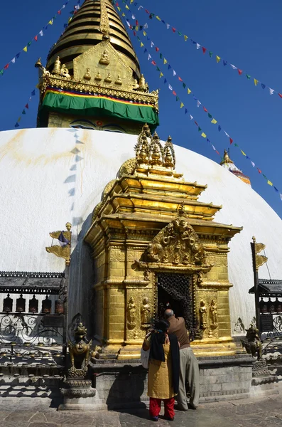 Nepal, kathmandu, swayambhunath buddhistischer stupa — Stockfoto