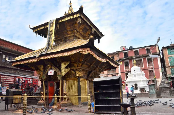 Nepál, kathmandu, swayambhunath chrámového komplexu (opice hill) — Stock fotografie