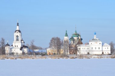kış, golden Ring Rusya'nın rostov bogoyavlensky avramyev Manastırı