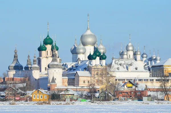 Il Cremlino a Rostov in inverno, Anello d'oro della Russia — Foto Stock