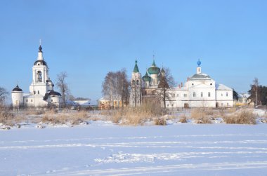 kış, golden Ring Rusya'nın rostov bogoyavlensky avramyev Manastırı