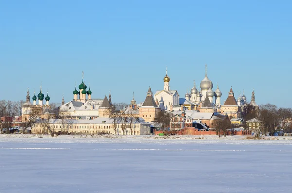 Kreml i rostov i vinter, golden ring av Ryssland — Stockfoto