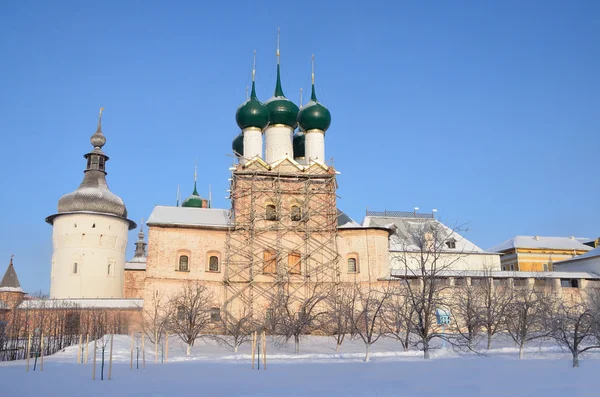 Rostov Kremlin no inverno, anel de ouro da Rússia — Fotografia de Stock