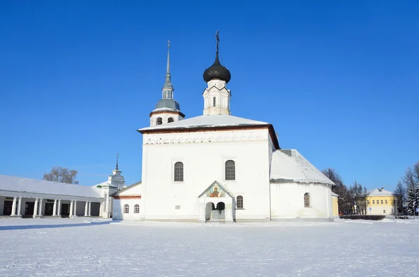 Suzdal, Kościół voskresenskaya, złoty pierścień Rosji — Zdjęcie stockowe