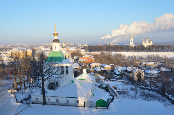 Панорама Владимира зимой, Золотое кольцо России
