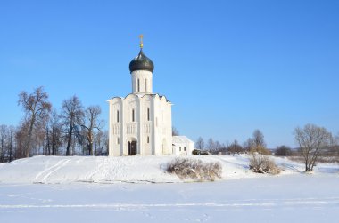 Vladimir, Rusya'nın kış, golden Ring nerl üzerinde (pokrova) şefaat eski bir kilise