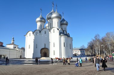 Rusya, sophiysky Katedrali vologda kremlin erken Bahar