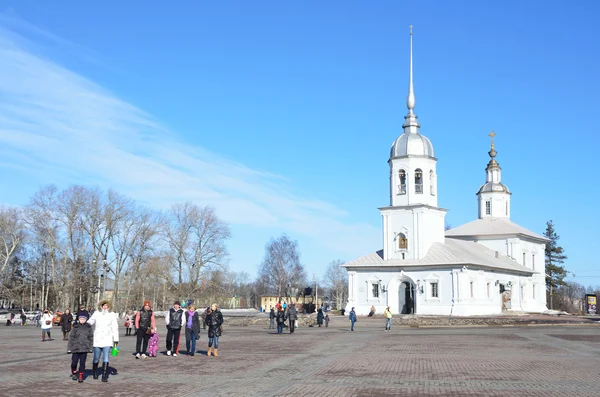 The church of Alexander Nevsky on Sobornaya square in Vologda — Stock Photo, Image