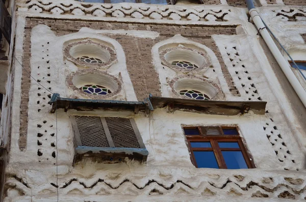 Yemen, Saná, la ciudad vieja, parte de la vivienda —  Fotos de Stock