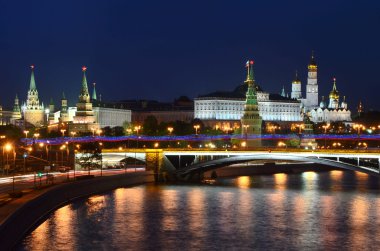 Gece Moskova Kremlin 'i