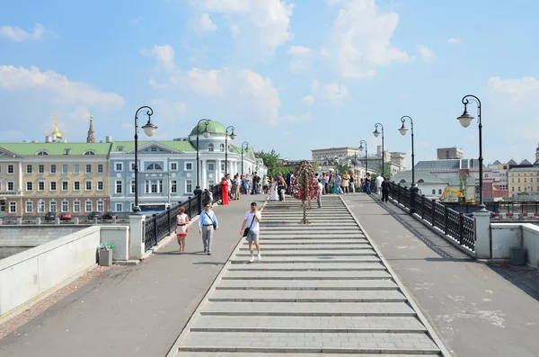 Moskwa, most Łużkow — Zdjęcie stockowe