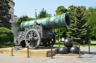 Tsar-pushka (King-cannon) in Moscow Kremlin. Russia clipart