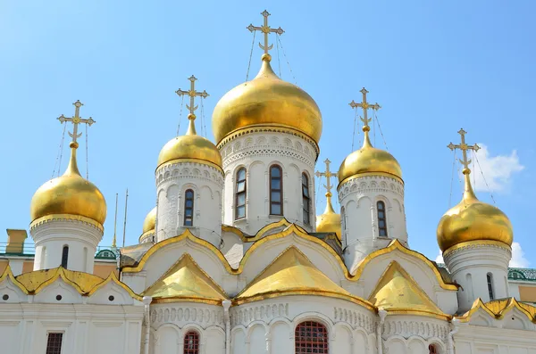 Domes of Blagoveschensky cathedral in Moscow kremlin — Stock Photo, Image