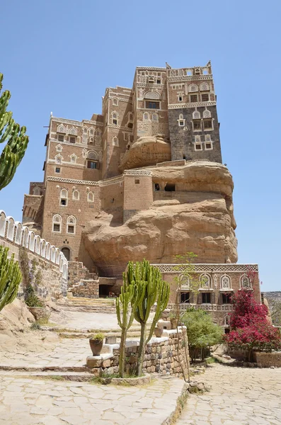 Jemen, slotten av Imamen i wadi dhar i Sanaa — Stockfoto