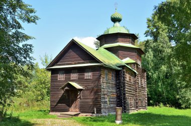 The Church of Elijah the Prophet from the village of Upper Berezovets Soligalich district, Kostroma region, 16-19 century clipart