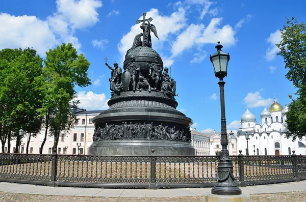 The monument "Millennium of Russia" in Novgorod — Stock Photo, Image