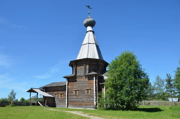Russia, chiesa in legno di Nill Sorsky a Ferapontovo, regione di Vologda — Foto Stock