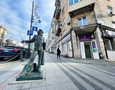 Vladivostok, Rusya, Eylül 19, 2021. Vladivostok, Okyanus Bulvarı, anıt 