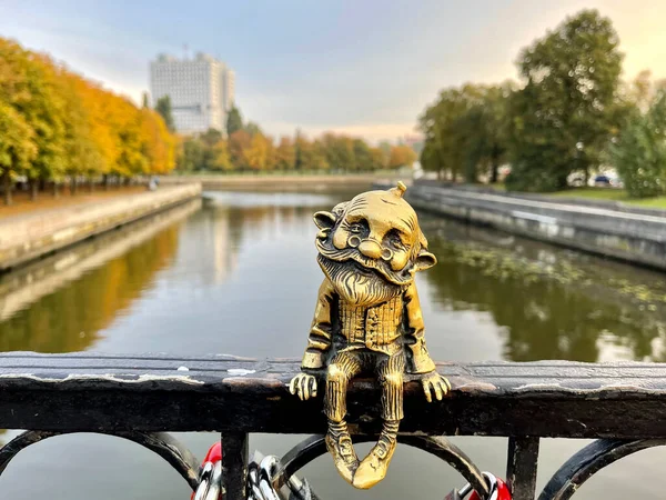 Kaliningrad Russland Oktober 2021 Khomlin Bronzefigur Eines Alten Mannes Skulptur lizenzfreie Stockbilder