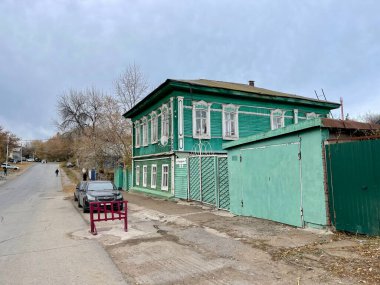 Ufa, Bashkortostan Cumhuriyeti, Rusya, 17 Ekim 2021: Ufa 'da Posadskaya Caddesi, 9. Bashkortostan Cumhuriyeti