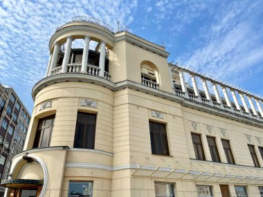 Moskova, Rusya, 20 Ağustos 2021. Moskova 'daki Arbat' taki eski 